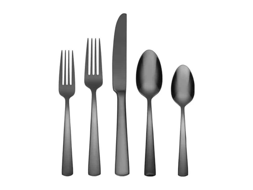 Aptitude Glossy Midnight 20-Piece Flatware Set