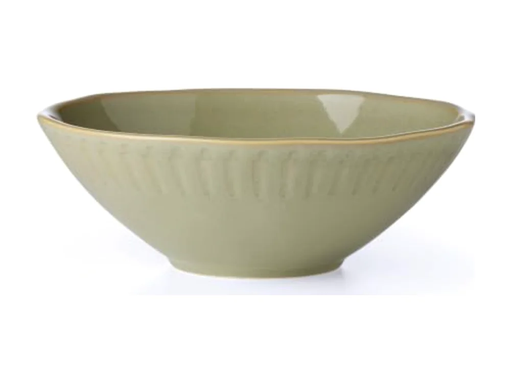 Artisanal Stripe Green Serving Bowl