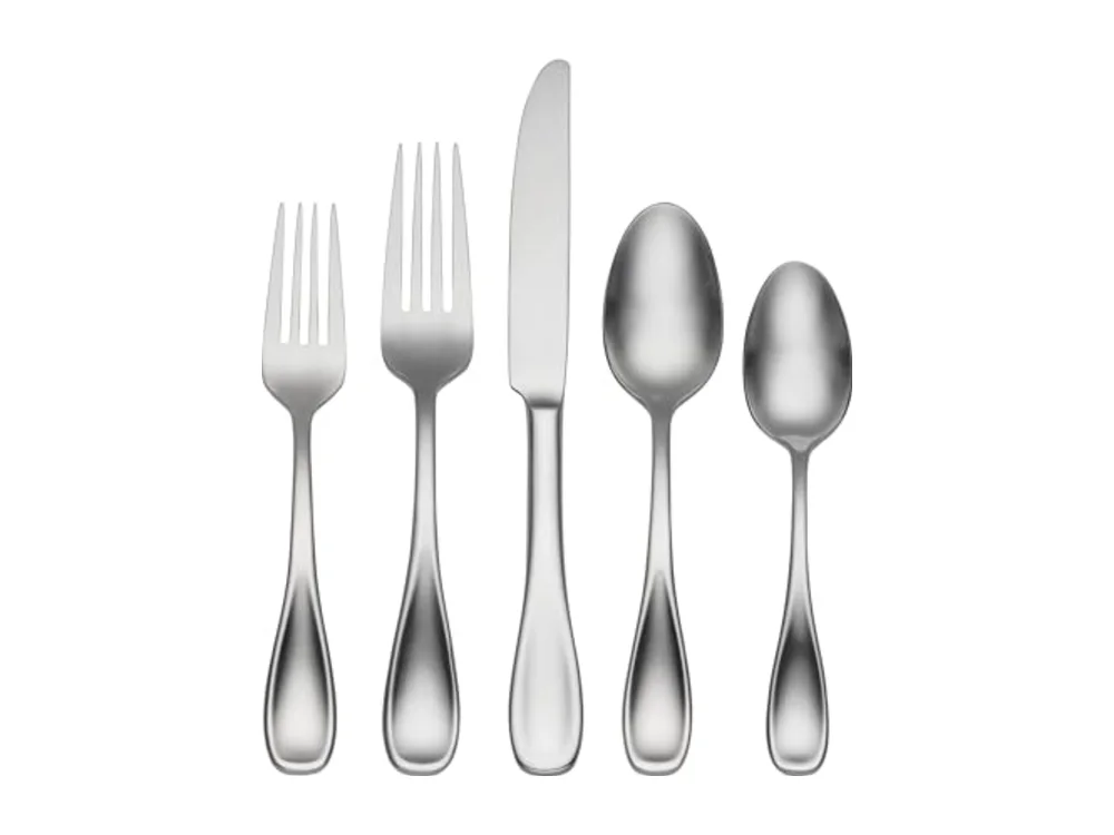 Brushed Satin Voss 45 Piece Everyday Flatware