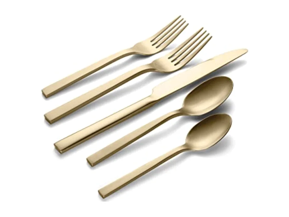 Chef's Table Champagne 20 Piece Everyday Flatware Set