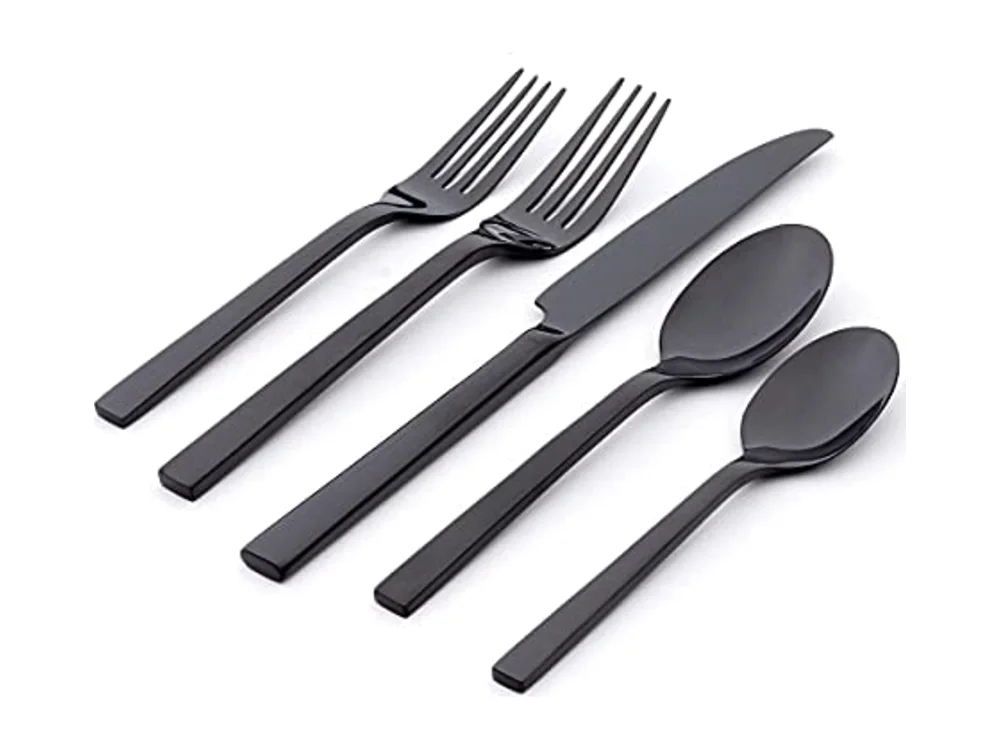 Chefs Table Black 20 Piece Everyday Flatware