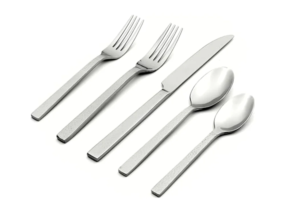 Chefs Table Hammered 45 Piece Everyday Flatware Set