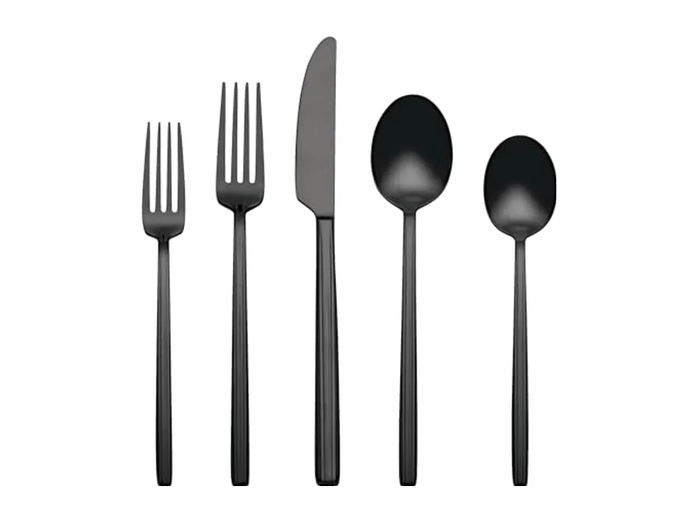 Dean Satin Black 20 Piece Flatware Set