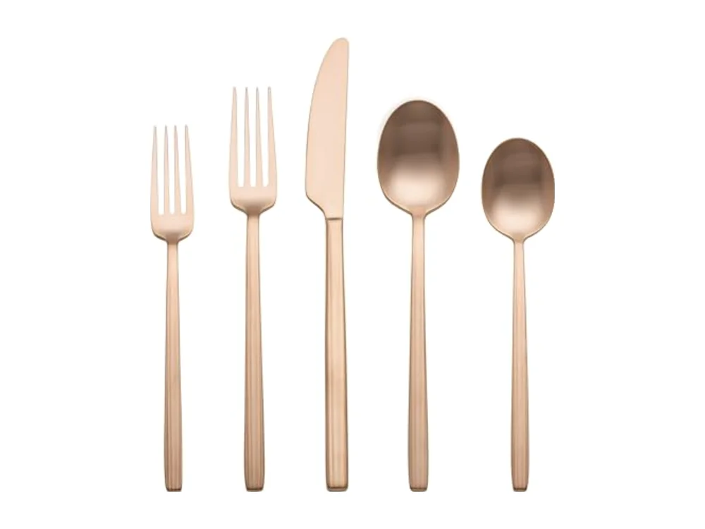 Dean Satin Rose Gold 20-Piece Flatware Set