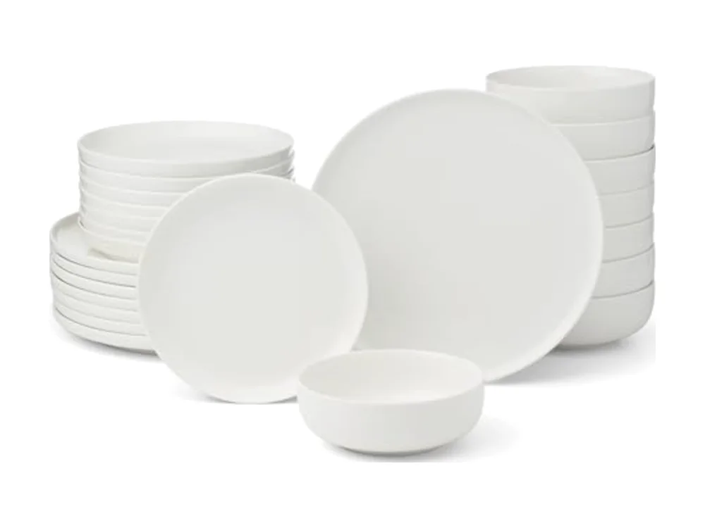 Dinnerware Set 24 Seven White 24-Piece Dinnerware Set