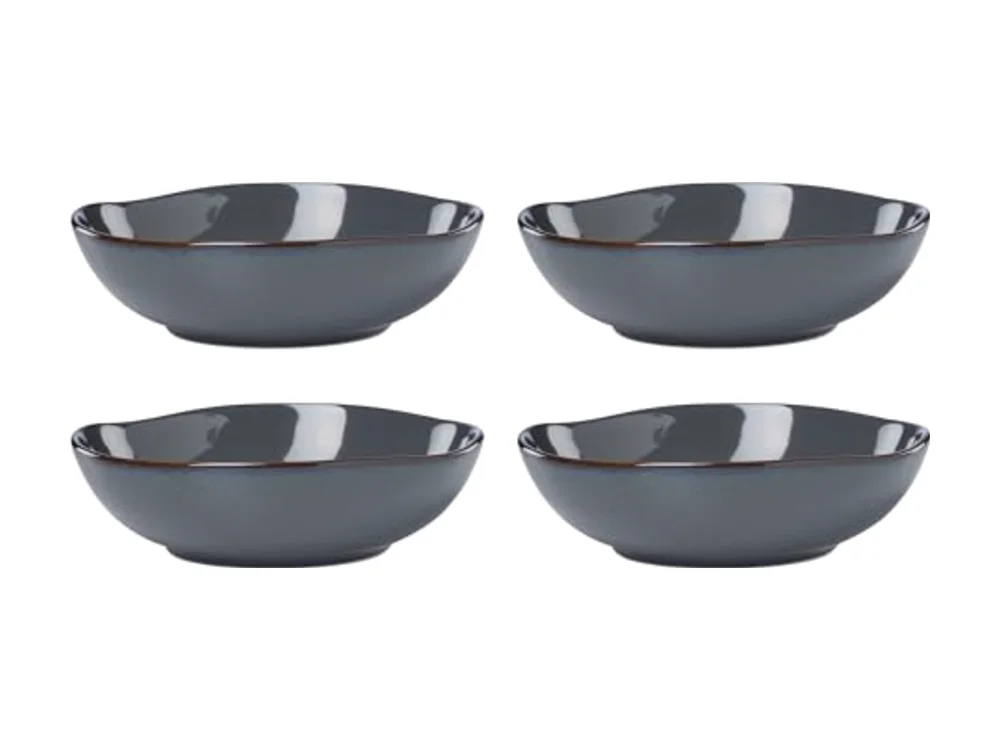 Dinnerware Set Organic Shades Gray Pasta Bowls