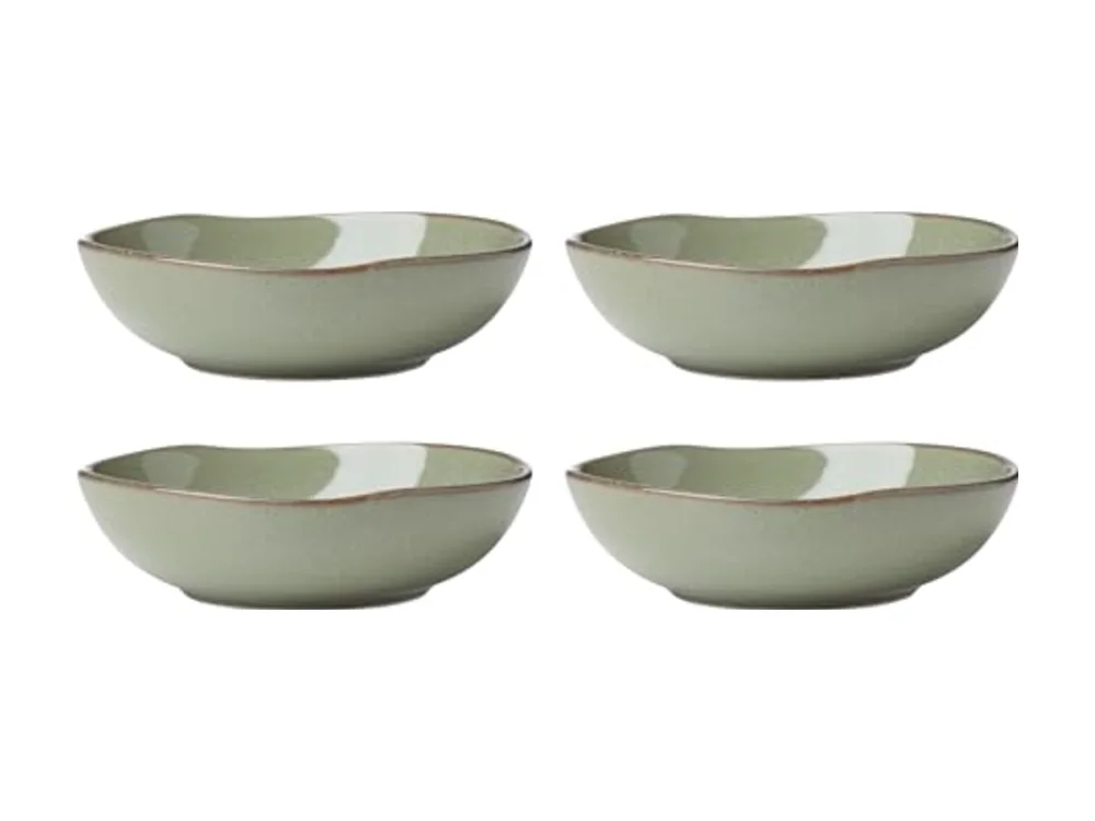 Dinnerware Set Organic Shades Sage Green Pasta Bowls