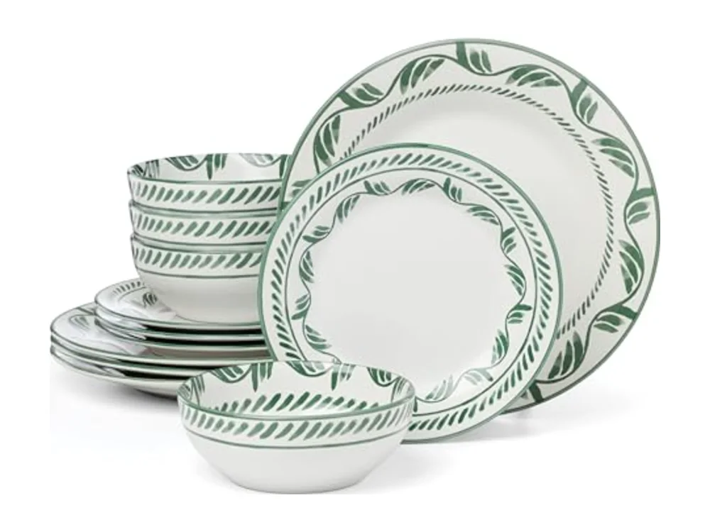 Dinnerware Set Solear Green 12-Piece Set