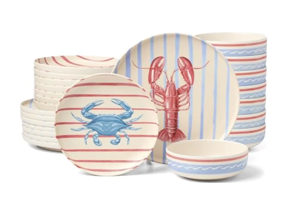 Dinnerware Sets 24 Seven Melamine Wharfside 24-Piece