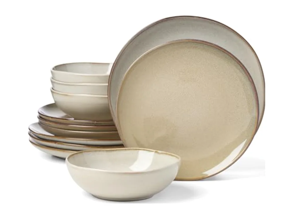 Organic Shades 12-Piece Dinnerware Set