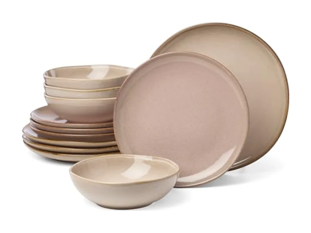 Organic Shades 12-Piece Dinnerware Set