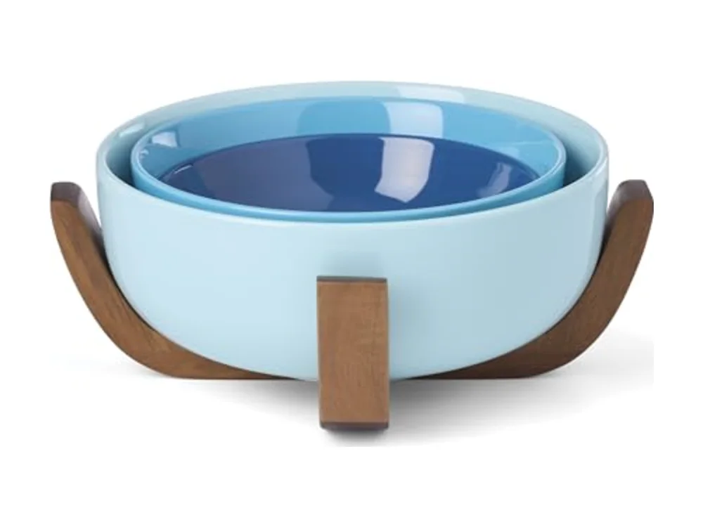 Serveware 24 Seven Colors 3-Piece Nesting Bowl Set With Wood