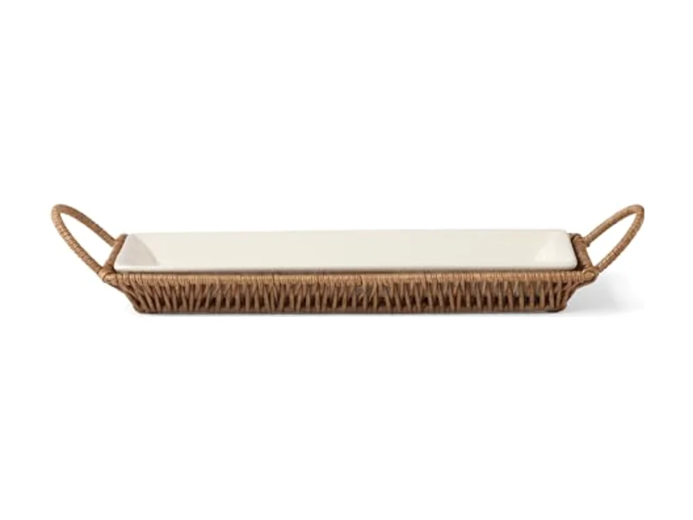 Serving Tray Willow & White Hors d'Oeuvres Tray with Server