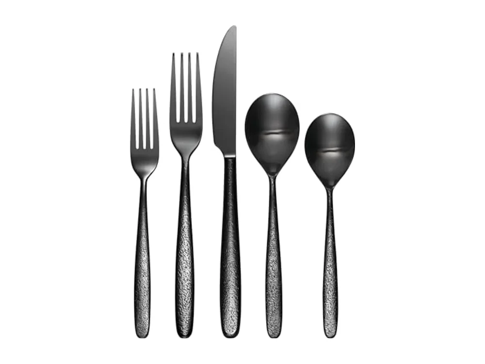 Storm Black 20 Piece Everyday Flatware Set