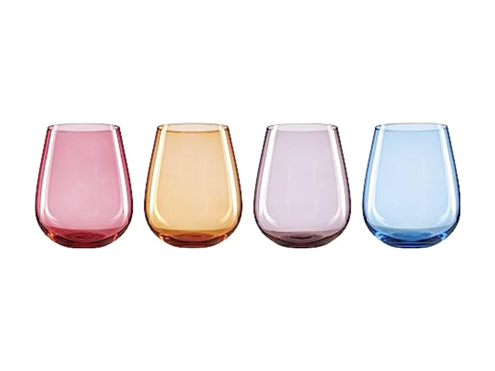 True Colors Stemless Wine Glasses