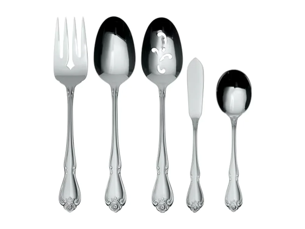 True Rose 5 Piece Everyday Flatware Serving Set