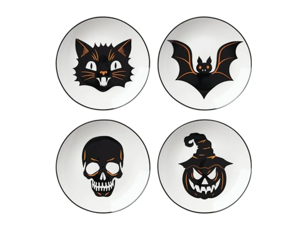 Vintro Halloween Tidbit Plates Set Of 4