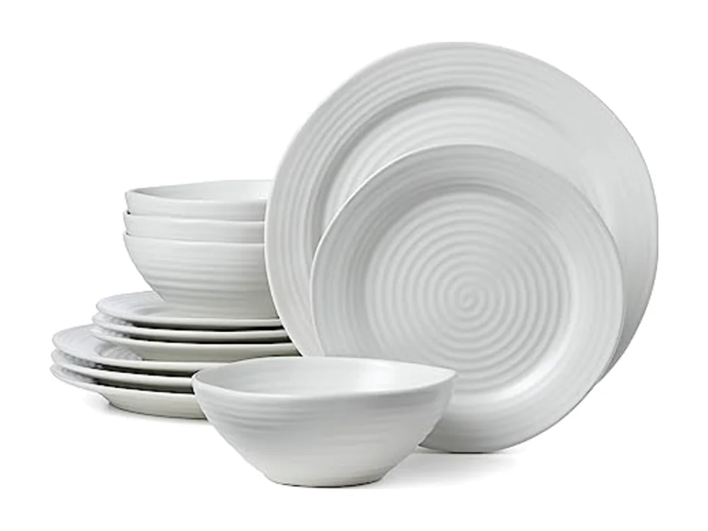 White Ridge Piece Dinnerware Set