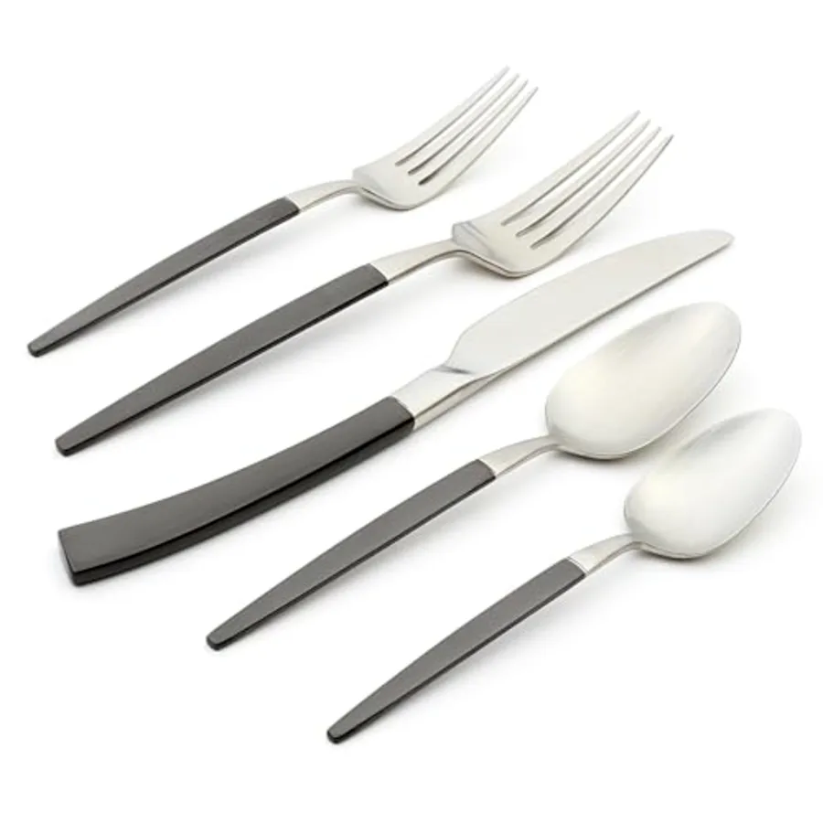 Adjacent Midnight 20 Piece Everyday Flatware Set view 2