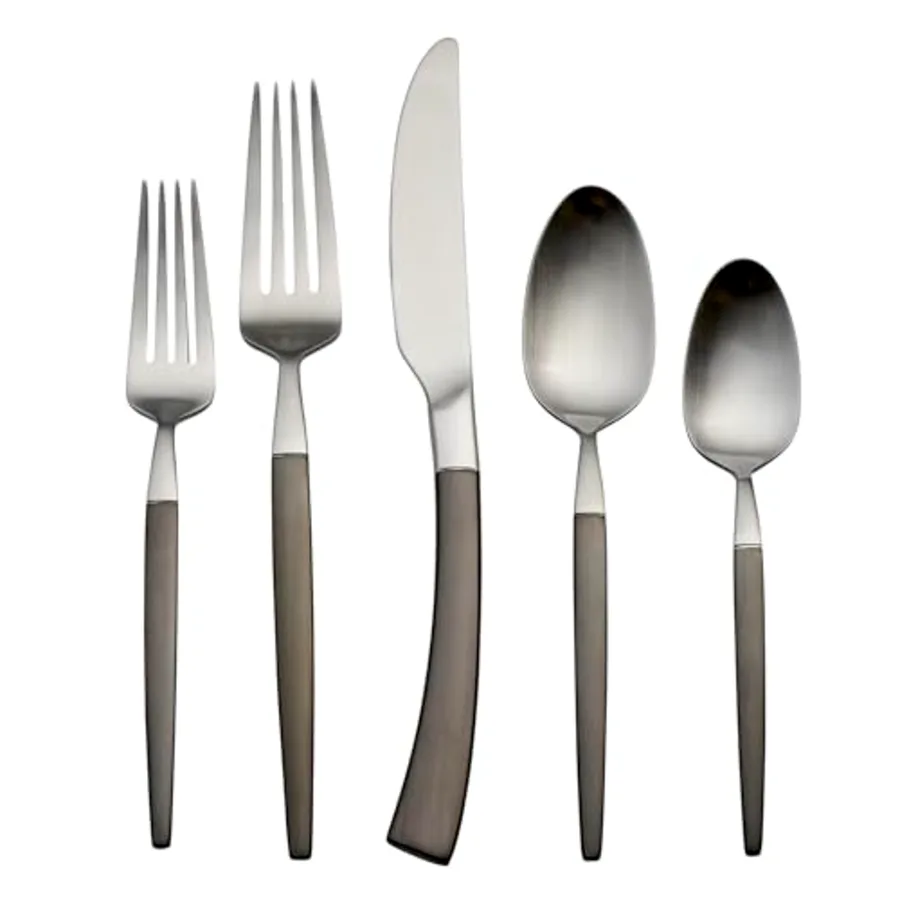Adjacent Midnight 20 Piece Everyday Flatware Set