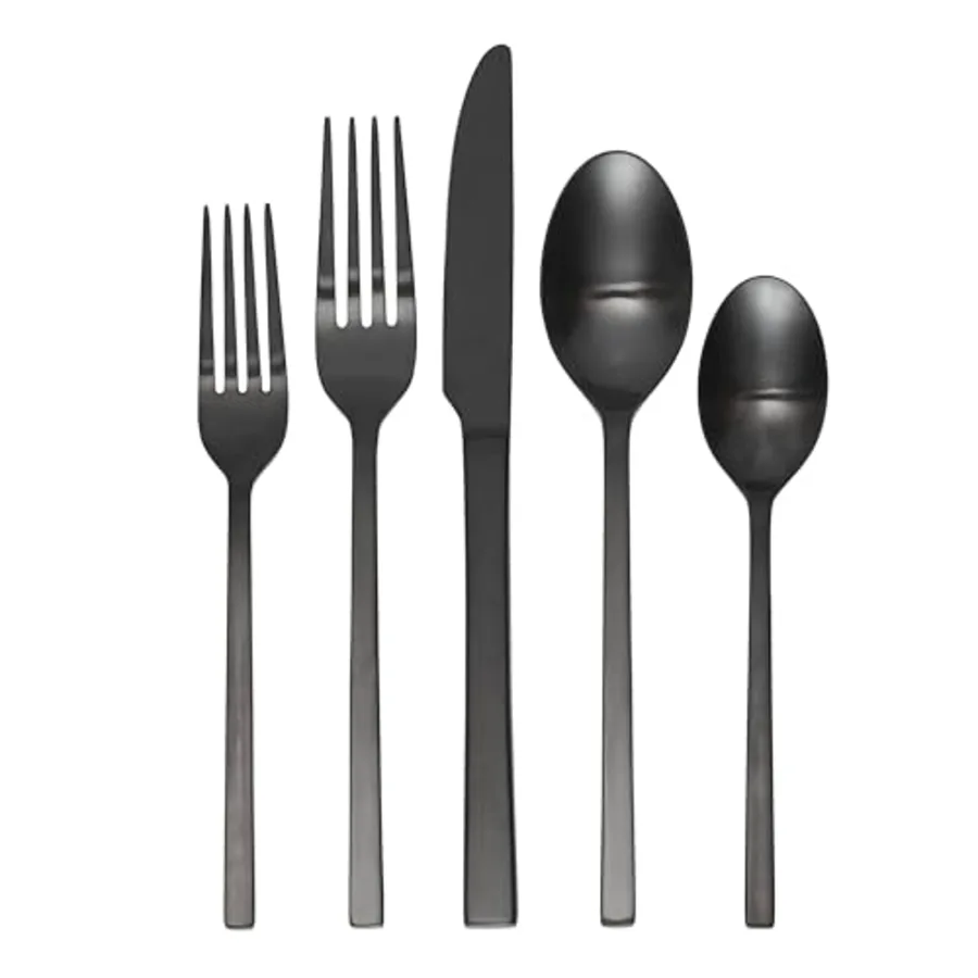 Allay Midnight 20 Piece Everyday Flatware Set