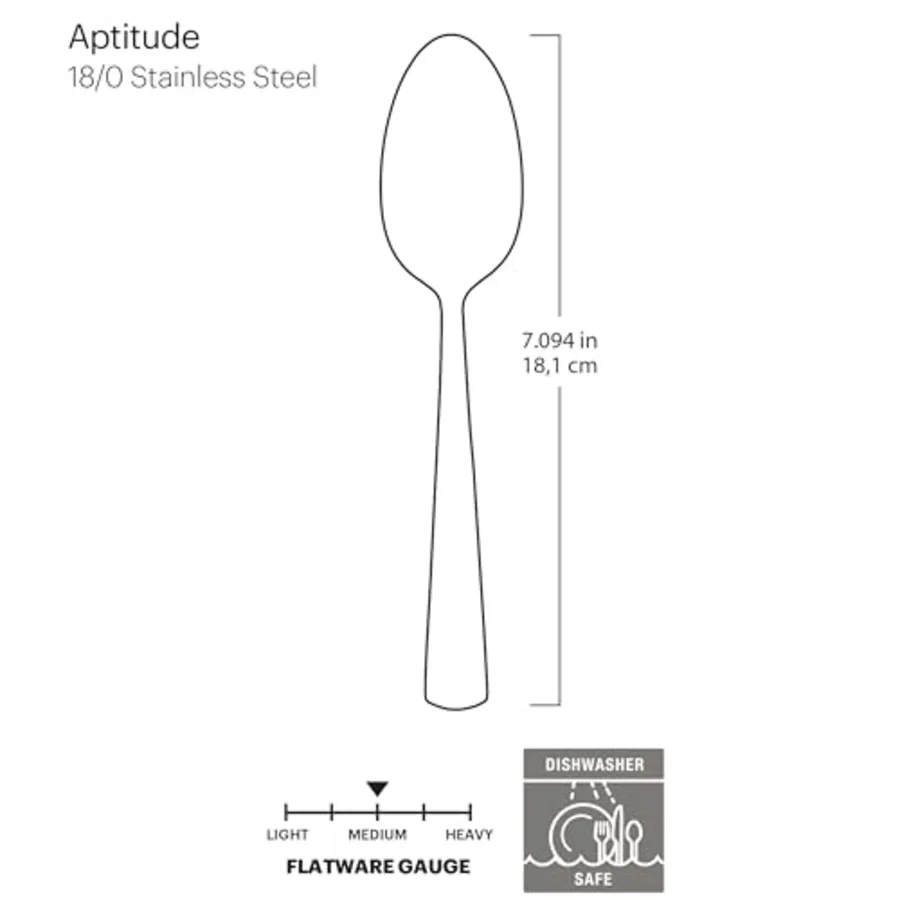 Aptitude Everyday Flatware Dinner Spoons view 2