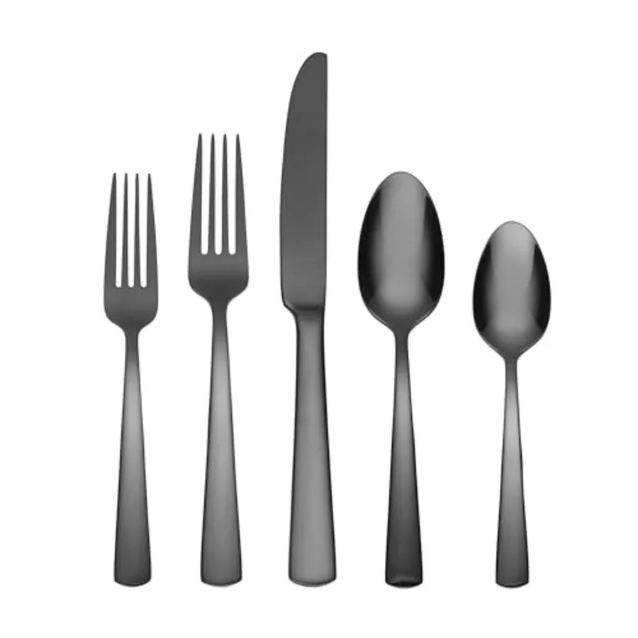 Aptitude Glossy Midnight 20-Piece Flatware Set