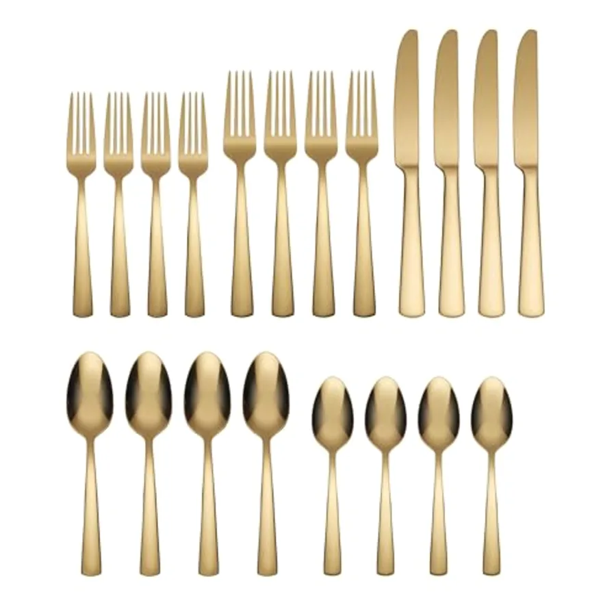Aptitude Gold 20 Piece Everyday Flatware Set view 2