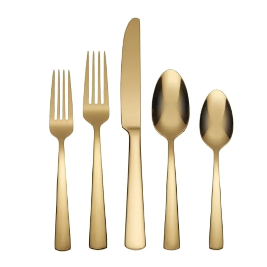 Aptitude Gold 20 Piece Everyday Flatware Set