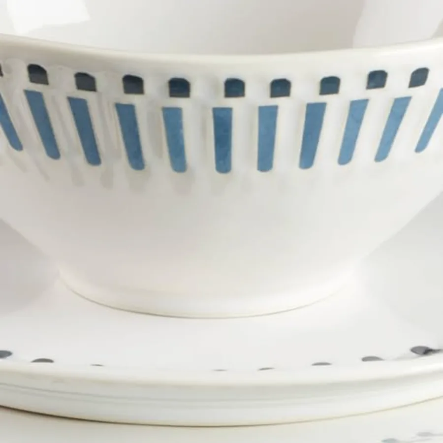 Artisanal Stripe 12 Piece Dinnerware Set view 4