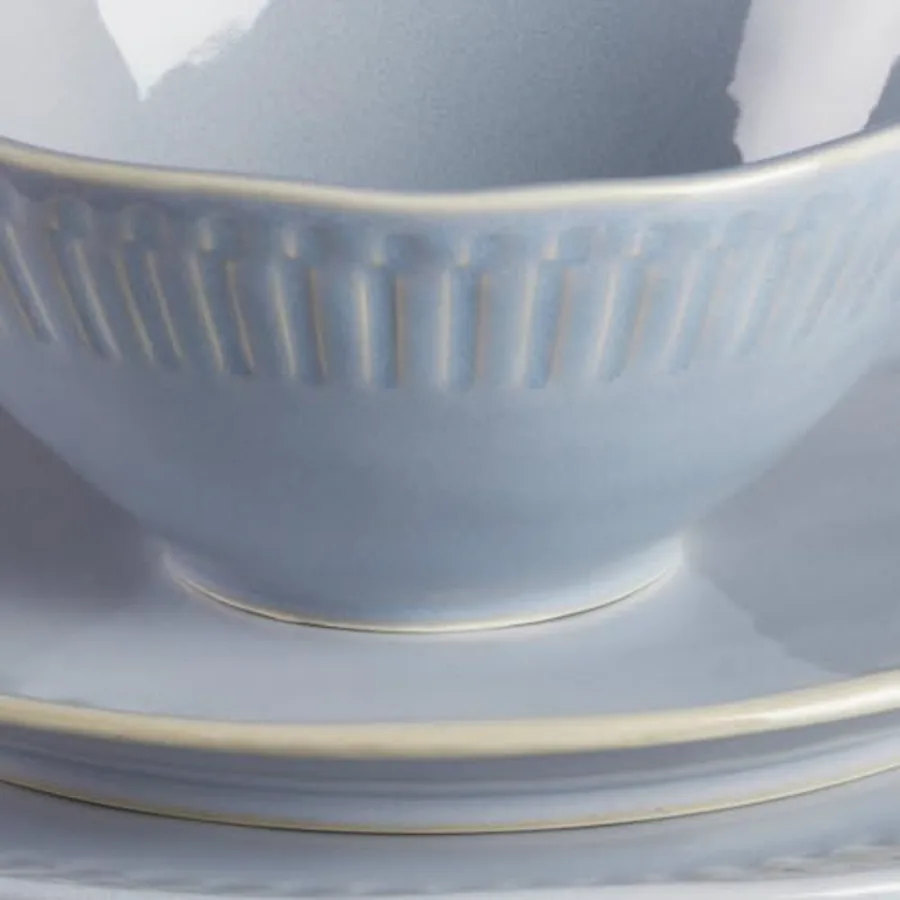 Artisanal Stripe Blue 12 Piece Dinnerware Set view 4