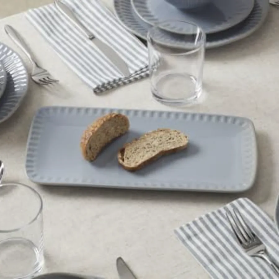 Artisanal Stripe Blue Hors Doeuvres Tray view 2