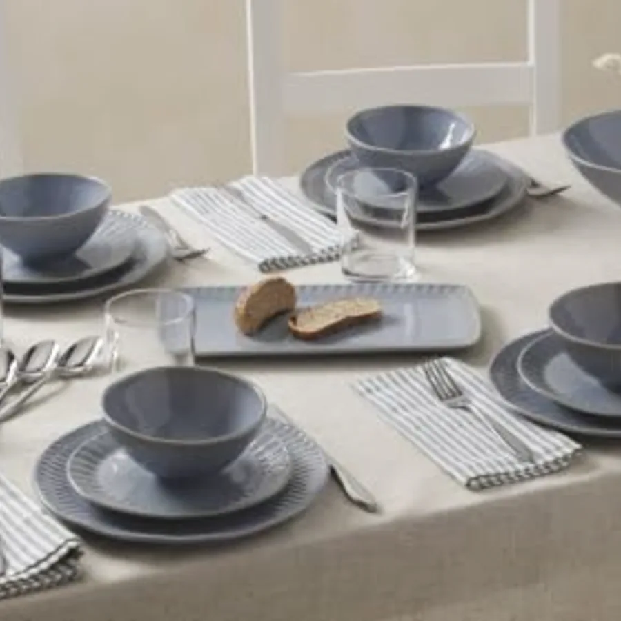 Artisanal Stripe Blue Hors Doeuvres Tray view 3