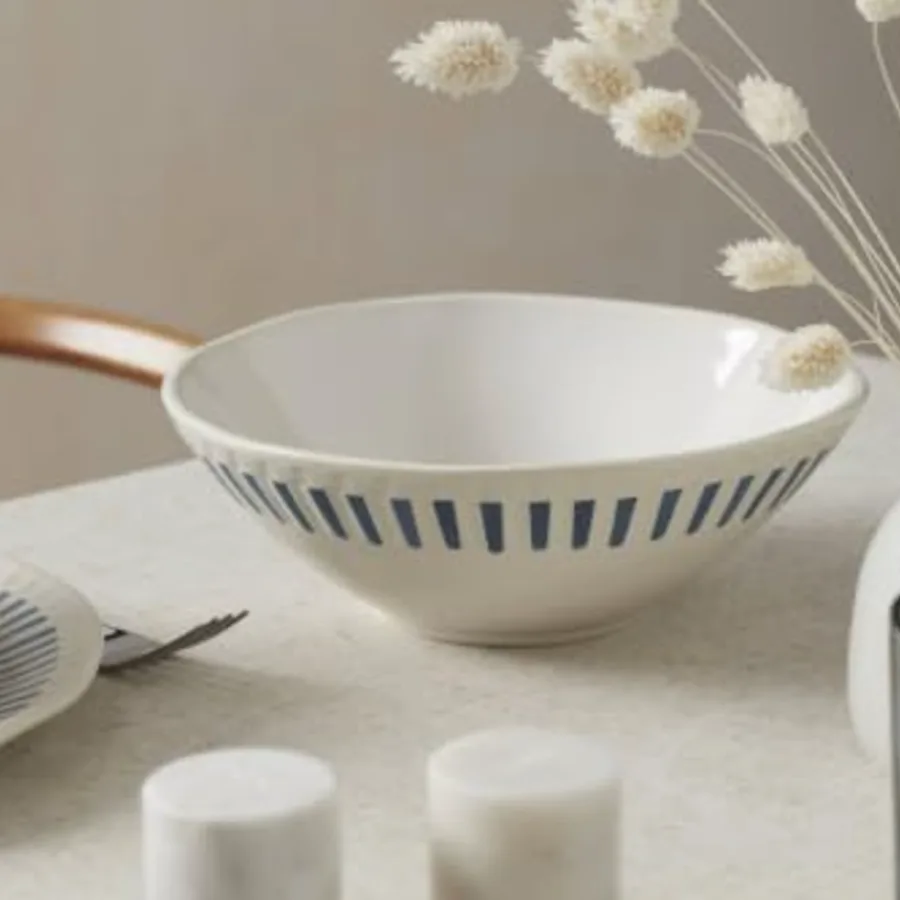 Artisanal Stripe Serving Bowl view 2
