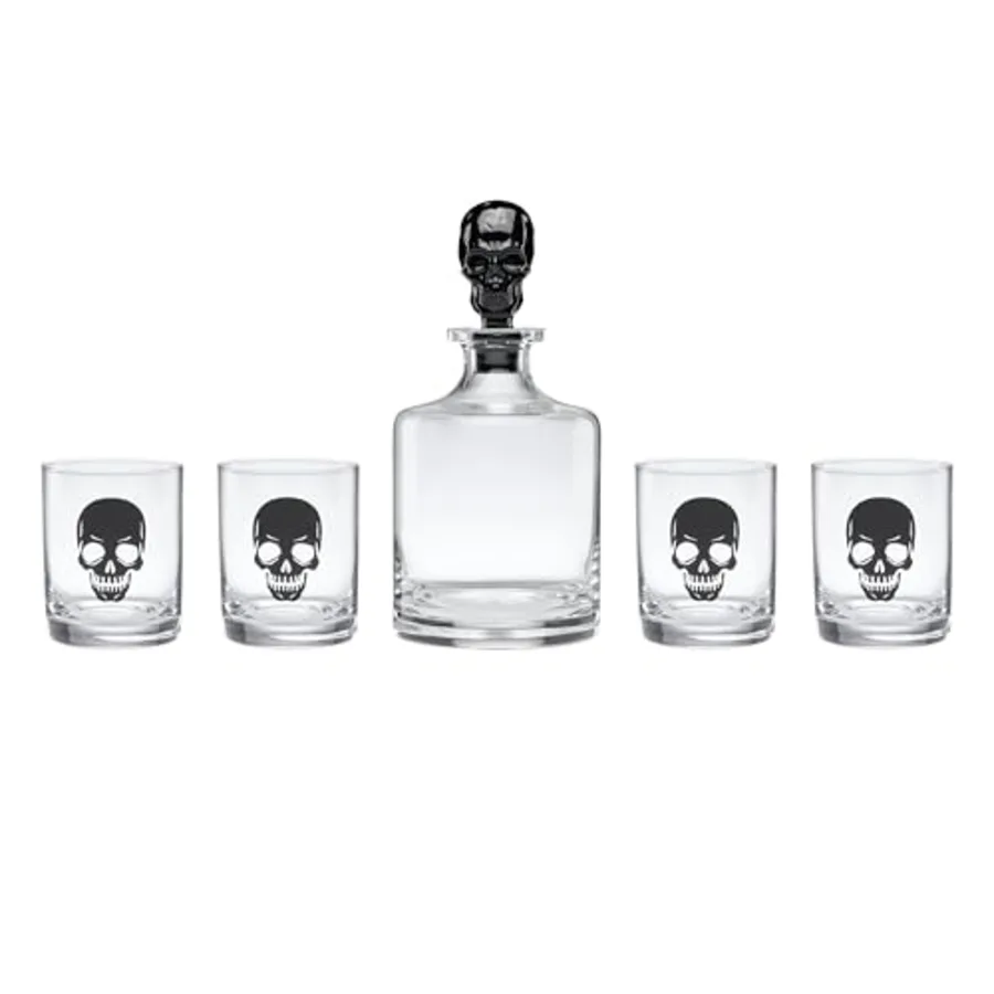 Barware 5-Piece Skeleton Whiskey Set