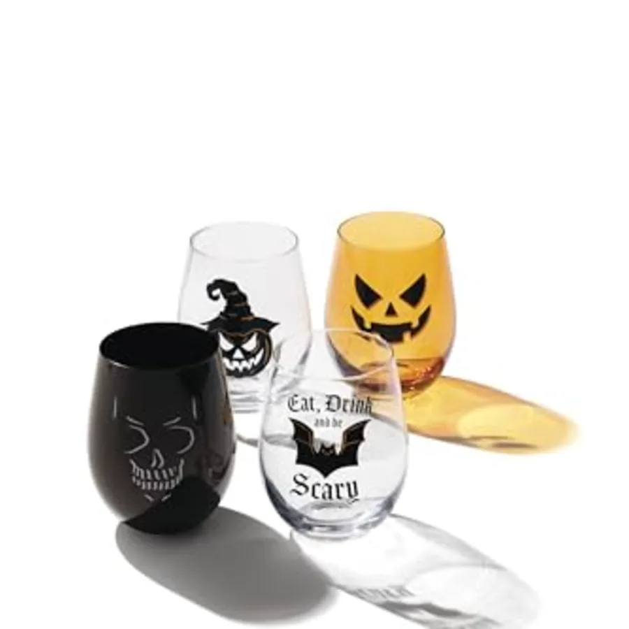 Barware Vintro Halloween Stemless Wine Glasses view 2