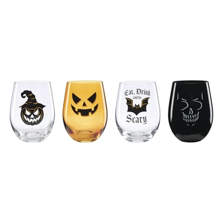 Barware Vintro Halloween Stemless Wine Glasses