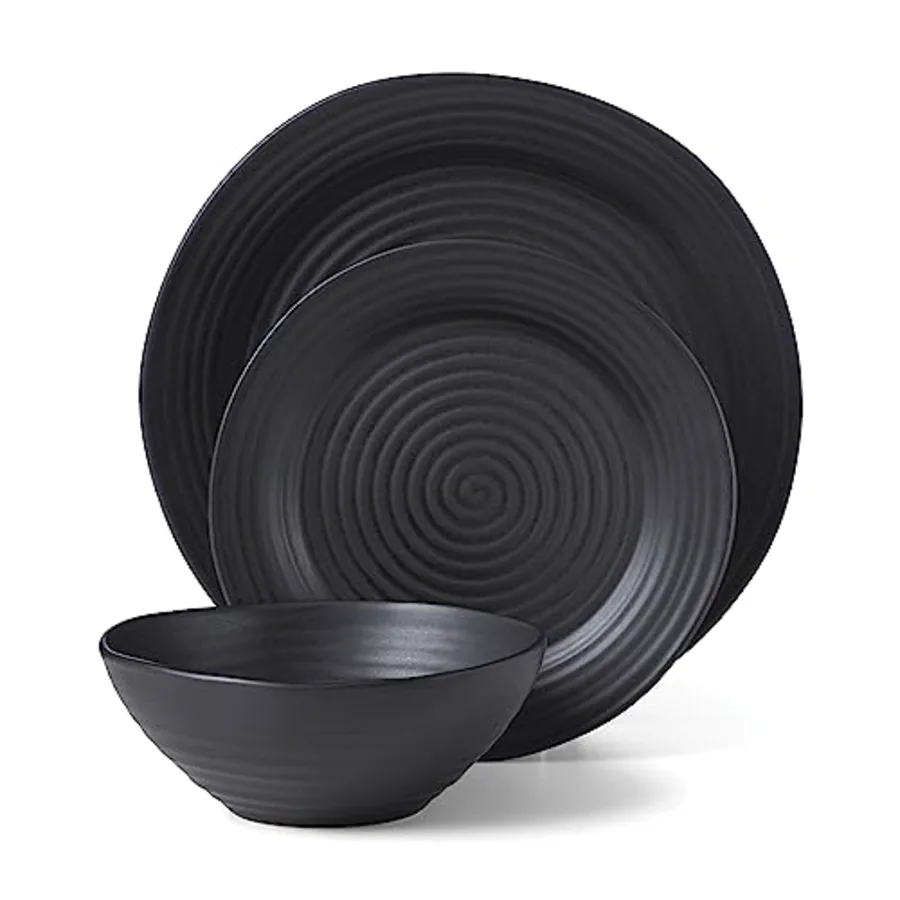 Black Ridge Piece Dinnerware Set view 2