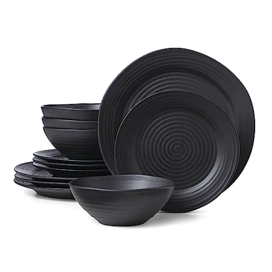 Black Ridge Piece Dinnerware Set