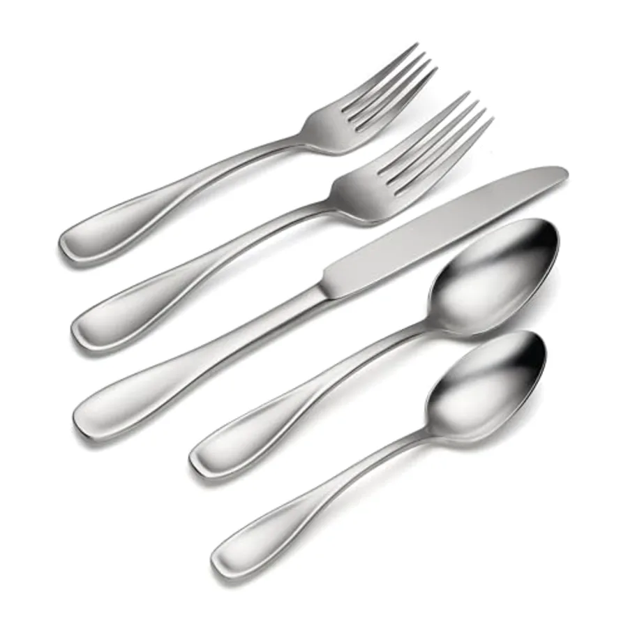 Brushed Satin Voss 45 Piece Everyday Flatware view 2