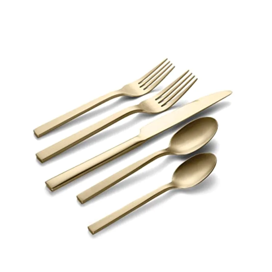 Chef's Table Champagne 20 Piece Everyday Flatware Set