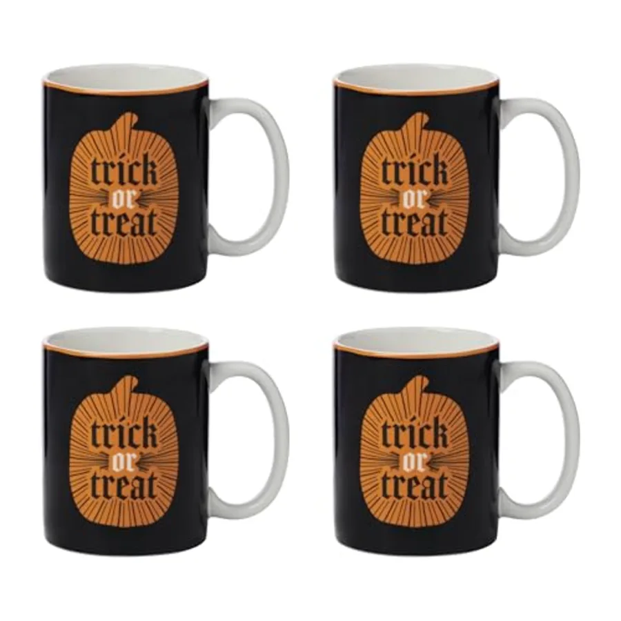 Coffee Mugs Vintro Halloween Trick or Trick 10 Oz Mugs Set