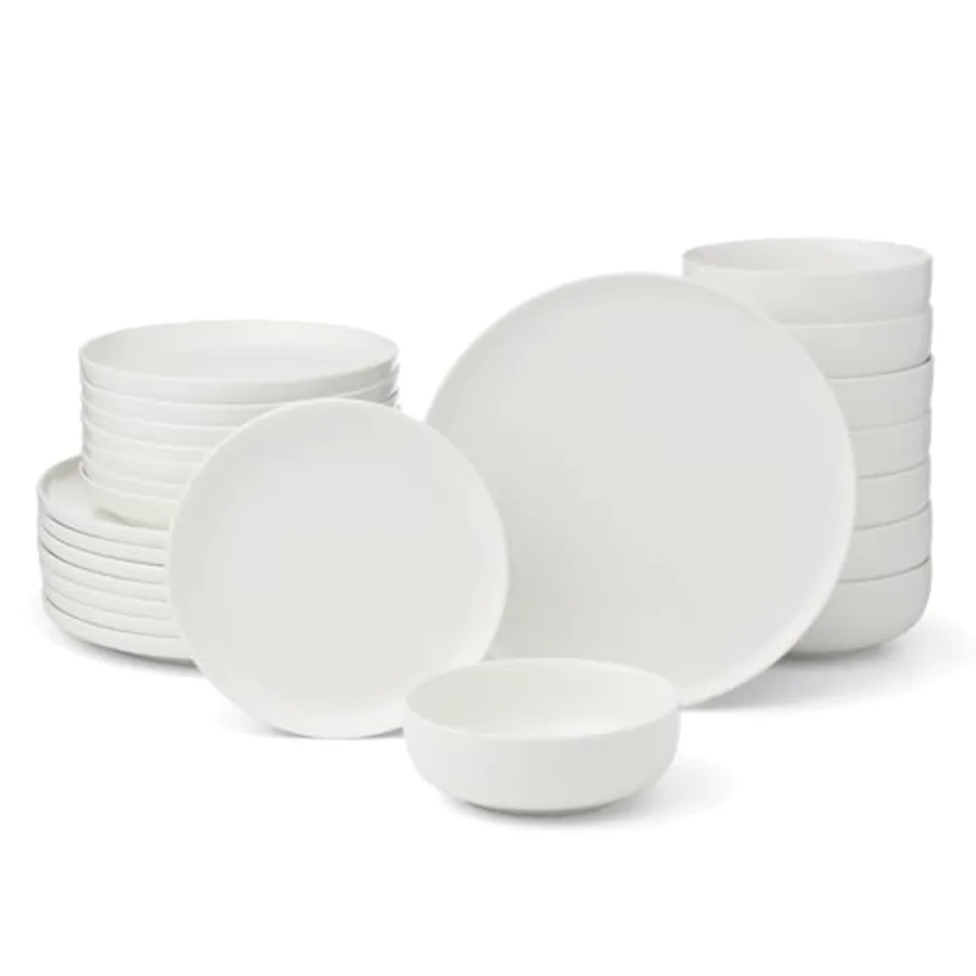 Dinnerware Set 24 Seven White 24-Piece Dinnerware Set