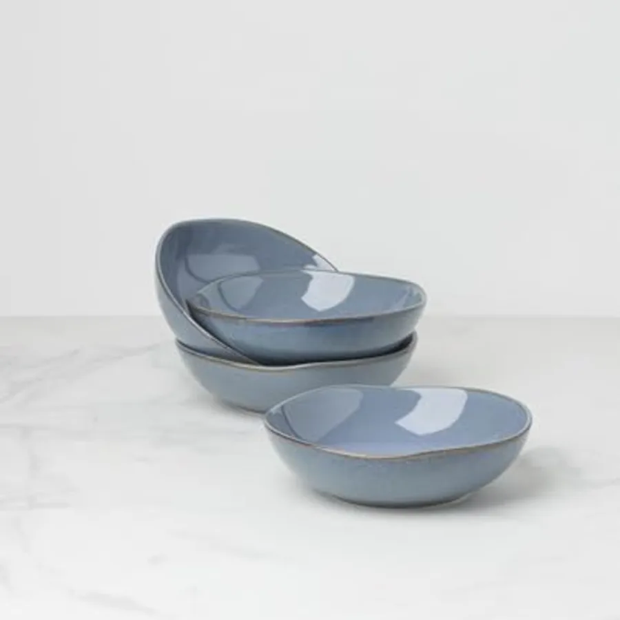 Dinnerware Set Organic Shades Blue Pasta Bowls view 2