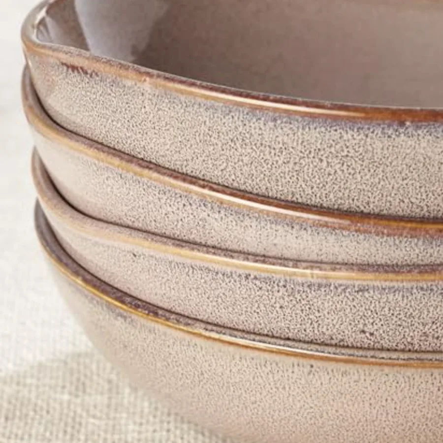 Dinnerware Set Organic Shades Clay Pasta Bowls view 3