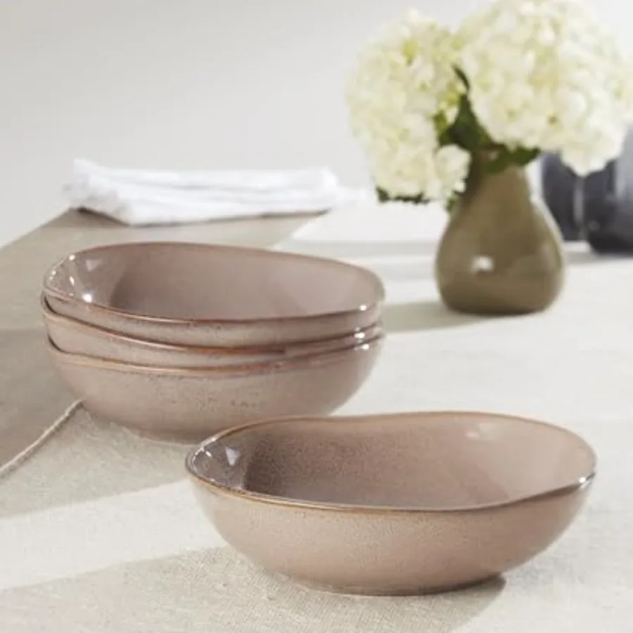 Dinnerware Set Organic Shades Clay Pasta Bowls view 4