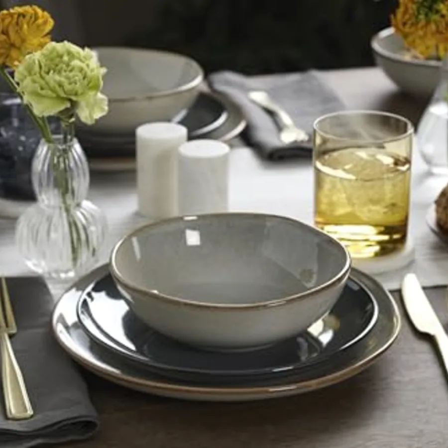 Dinnerware Set Organic Shades Gray 18-Piece Dinnerware Set view 5