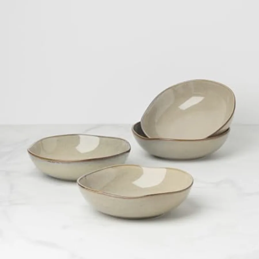 Dinnerware Set Organic Shades Oatmeal Pasta Bowls view 2