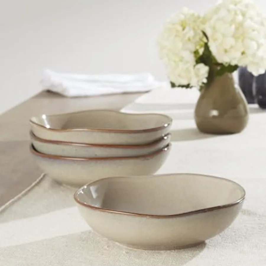Dinnerware Set Organic Shades Oatmeal Pasta Bowls view 4