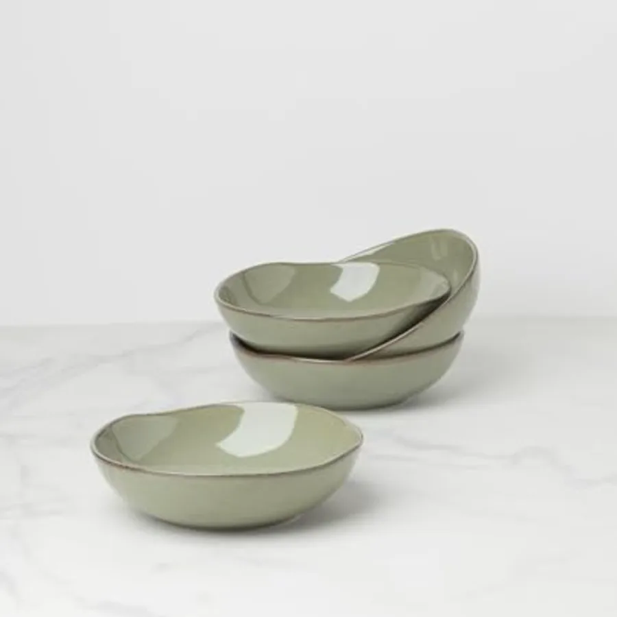 Dinnerware Set Organic Shades Sage Green Pasta Bowls view 2